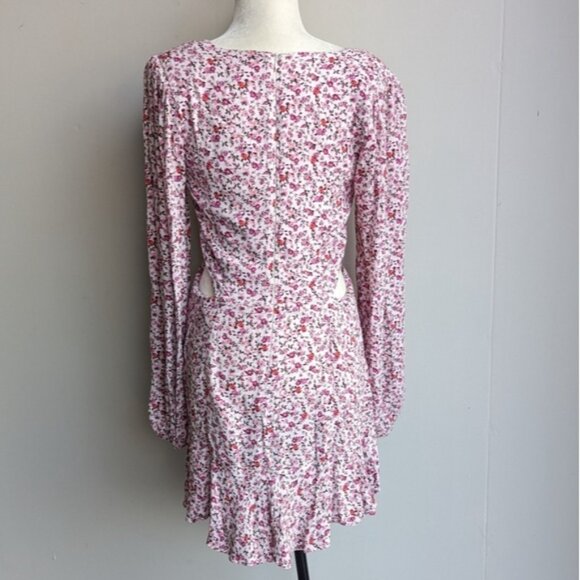 AFRM x Revolve floral long sleeve mini dress with side cutouts - Picture 8 of 12